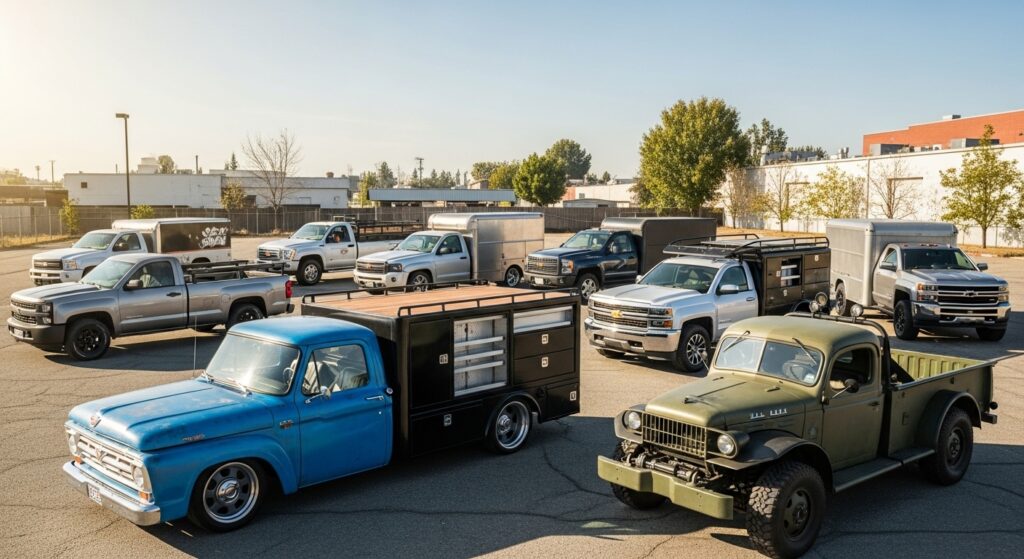 Box Pickup Trucks and Tail Lift Trucks